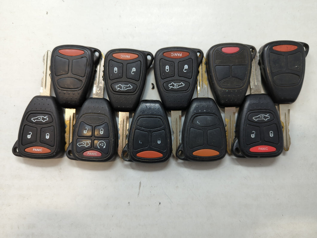 Lot of 10 Aftermarket Dodge/chrysler/jeep/ram Keyless Entry Remote Fob