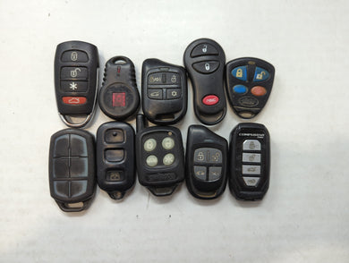 Lot of 10 Aftermarket Keyless Entry Remote Fob MIXED FCC IDS MIXED PART