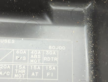 2007-2009 Suzuki Sx4 Fusebox Fuse Box Panel Relay Module P/N:80J00 Fits 2007 2008 2009 OEM Used Auto Parts