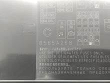 2012-2017 Mitsubishi Outlander Sport Fusebox Fuse Box Panel Relay Module P/N:8565A268 Fits 2012 2013 2014 2015 2016 2017 OEM Used Auto Parts