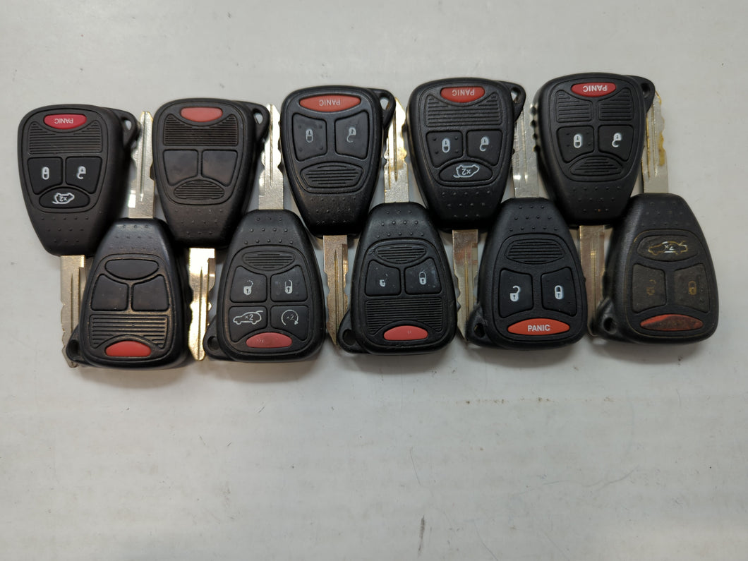 Lot of 10 Aftermarket Dodge/chrysler/jeep/ram Keyless Entry Remote Fob