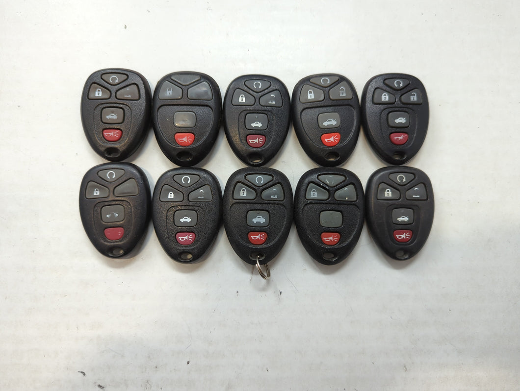 Lot of 10 Aftermarket Chevrolet Keyless Entry Remote Fob MIXED FCC IDS