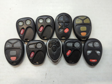 Lot of 10 Aftermarket Keyless Entry Remote Fob MIXED FCC IDS MIXED PART