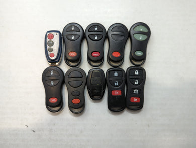 Lot of 10 Aftermarket Keyless Entry Remote Fob MIXED FCC IDS MIXED PART