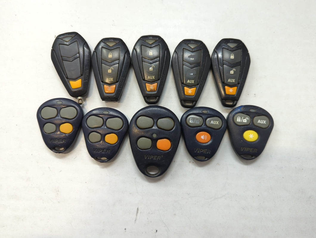 Lot of 10 Aftermarket Keyless Entry Remote Fob MIXED FCC IDS MIXED PART