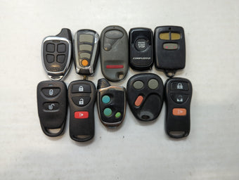 compare product Lot of 10 Aftermarket Keyless Entry Remote Fob MIXED FCC IDS MIXED PART