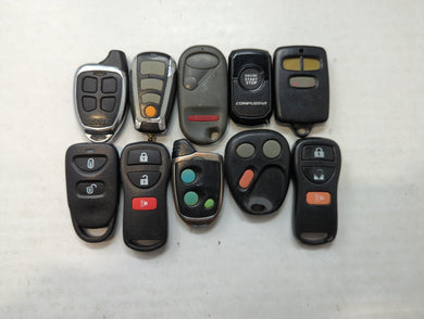 Lot of 10 Aftermarket Keyless Entry Remote Fob MIXED FCC IDS MIXED PART