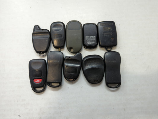 Lot of 10 Aftermarket Keyless Entry Remote Fob MIXED FCC IDS MIXED PART