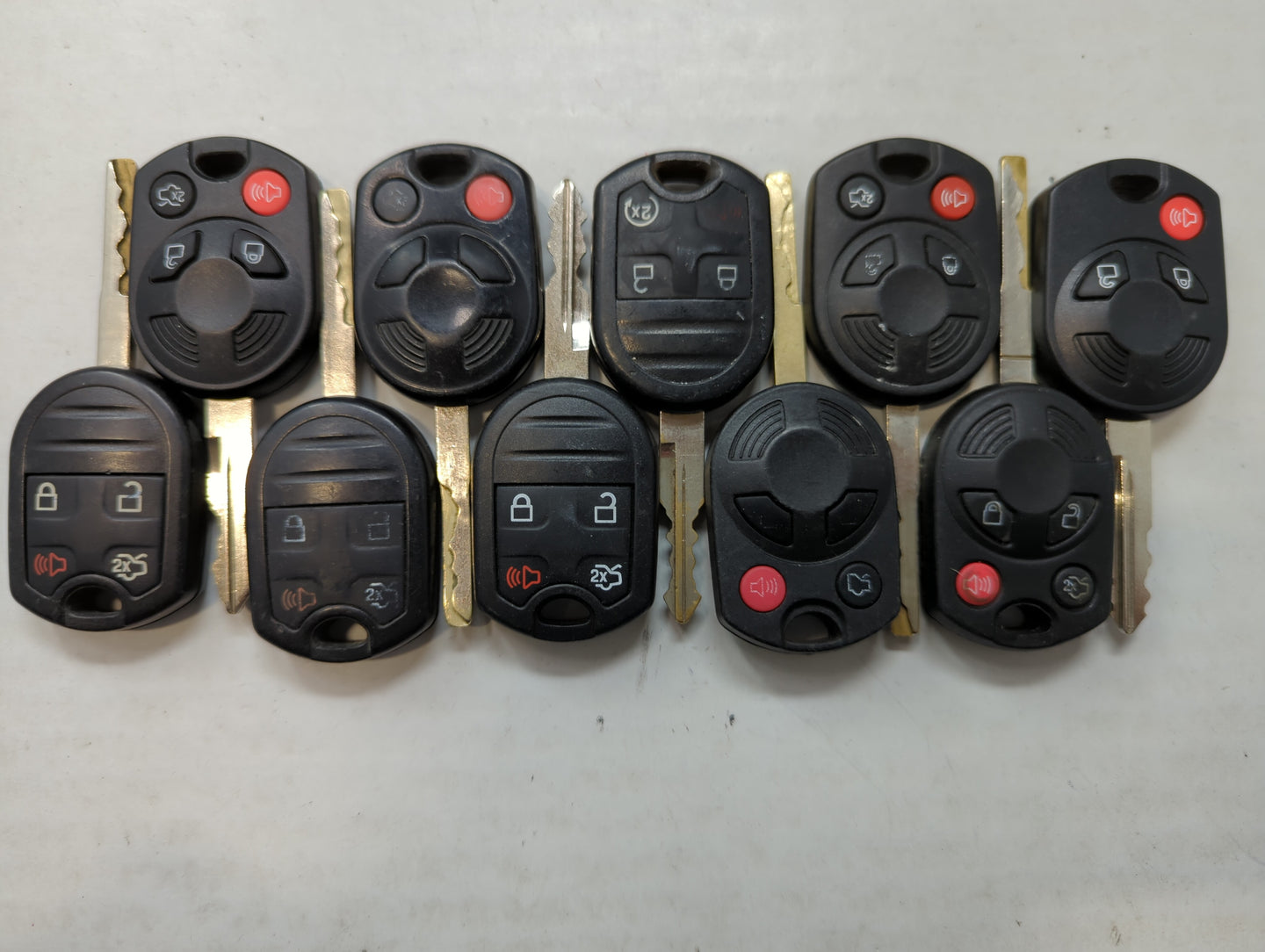 Lot of 10 Aftermarket Ford Keyless Entry Remote Fob MIXED FCC IDS MIXED - Oemusedautoparts1.com