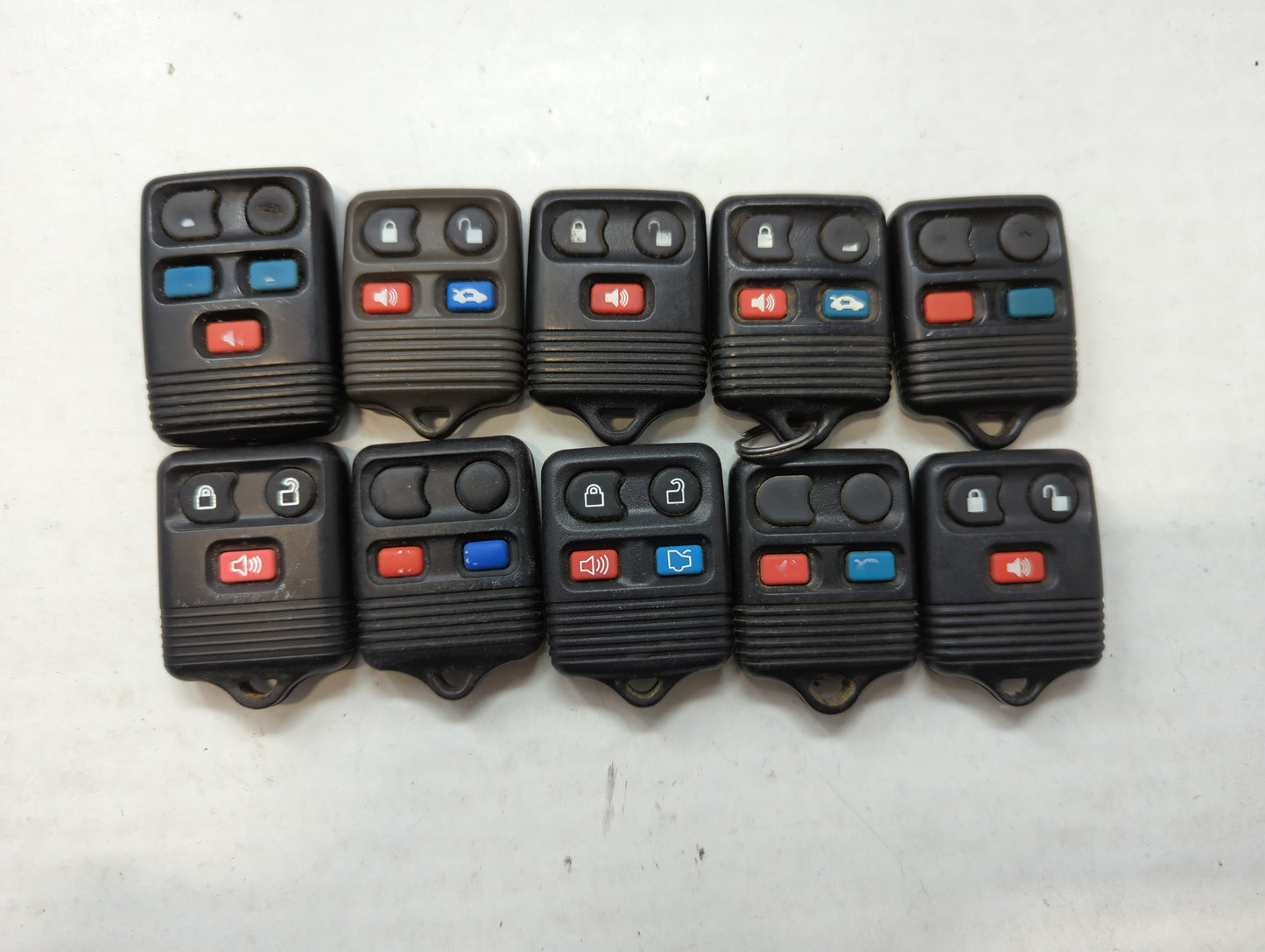 Lot of 10 Aftermarket Ford Keyless Entry Remote Fob MIXED FCC IDS MIXED - Oemusedautoparts1.com