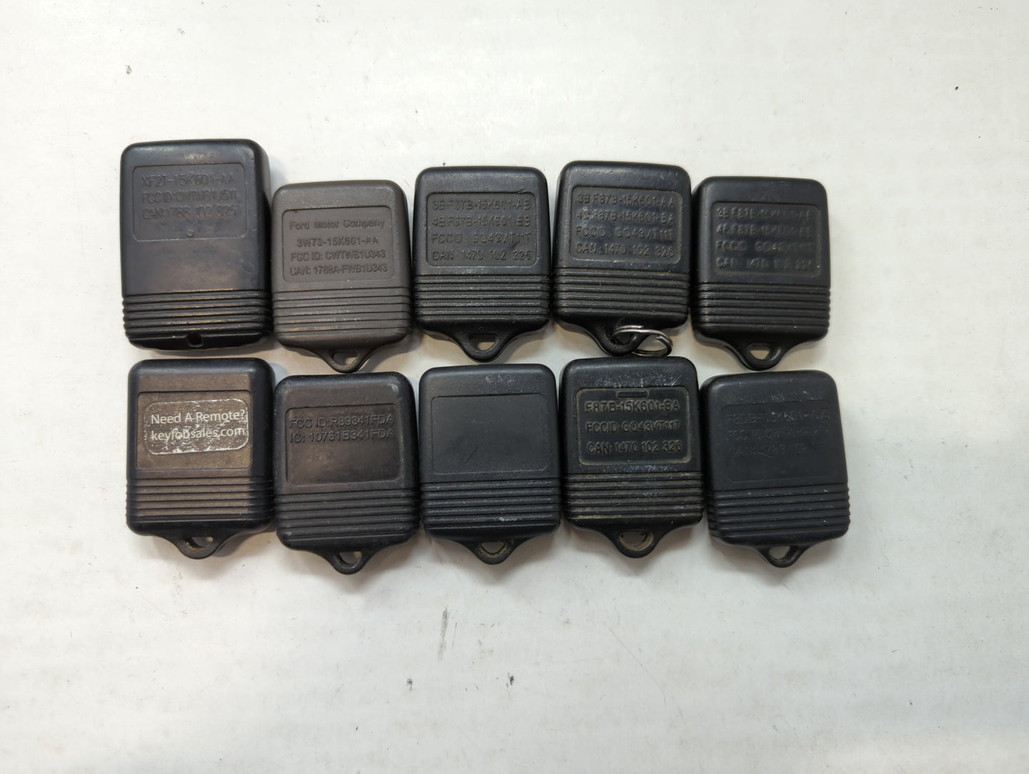 Lot of 10 Aftermarket Ford Keyless Entry Remote Fob MIXED FCC IDS MIXED - Oemusedautoparts1.com
