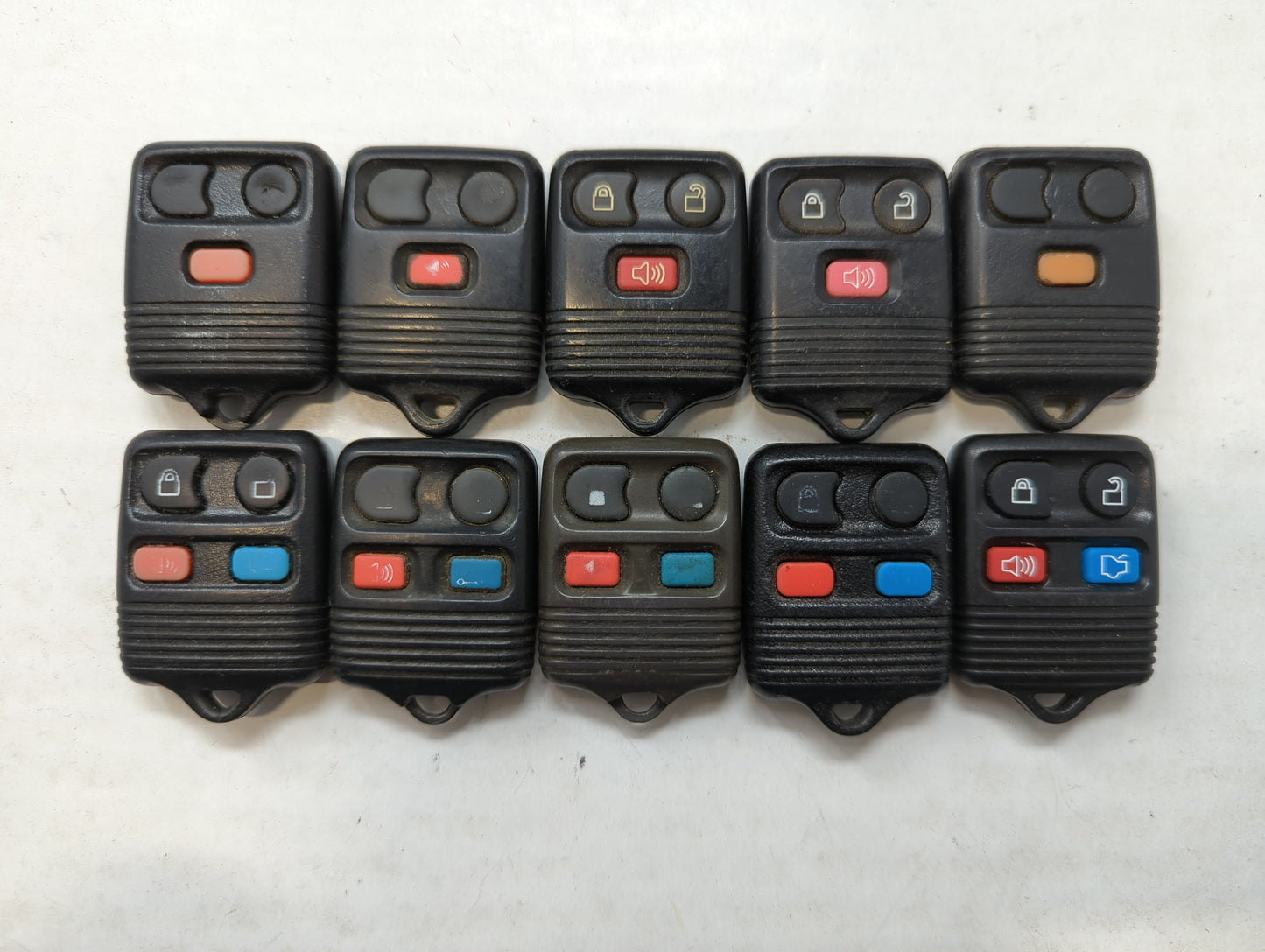 Lot of 10 Aftermarket Ford Keyless Entry Remote Fob MIXED FCC IDS MIXED - Oemusedautoparts1.com