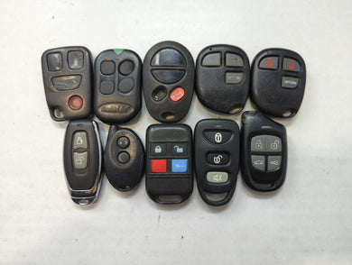 Lot of 10 Aftermarket Keyless Entry Remote Fob MIXED FCC IDS MIXED PART