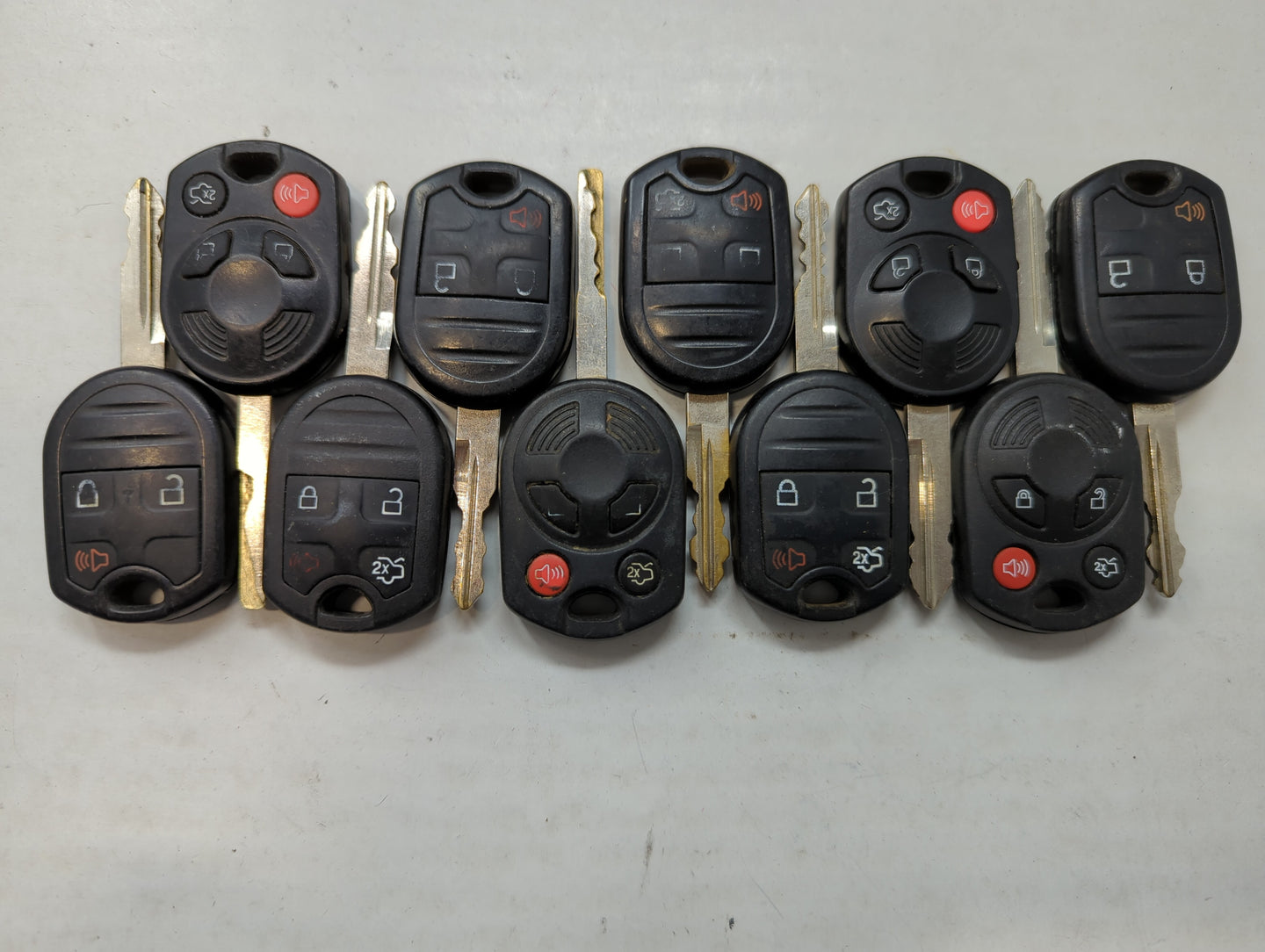 Lot of 10 Aftermarket Ford Keyless Entry Remote Fob MIXED FCC IDS MIXED - Oemusedautoparts1.com