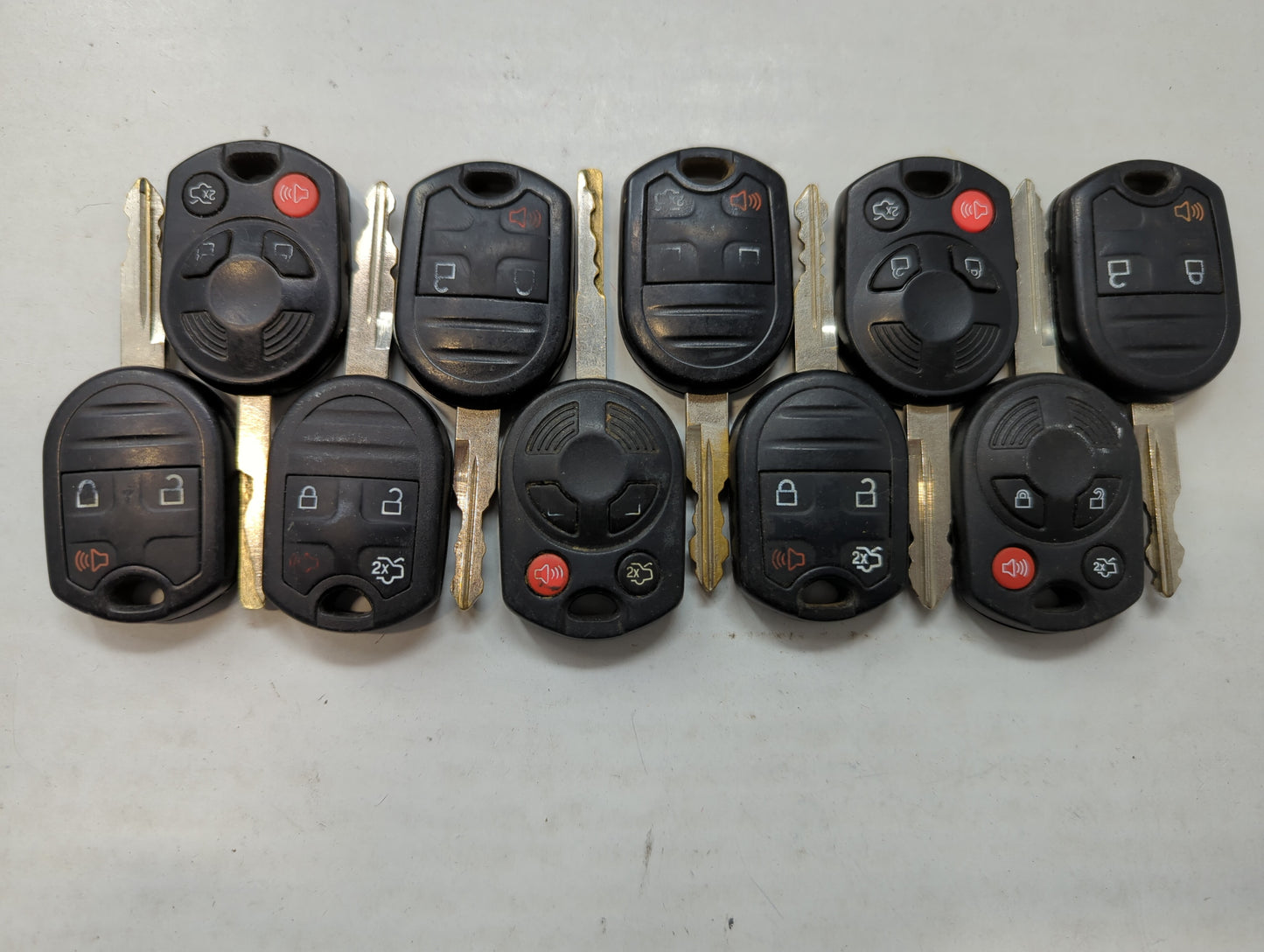 Lot of 10 Aftermarket Ford Keyless Entry Remote Fob MIXED FCC IDS MIXED - Oemusedautoparts1.com