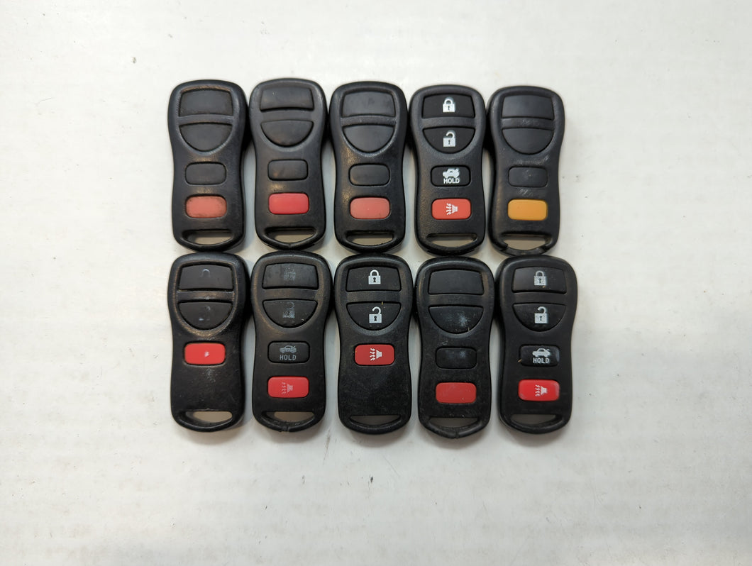 Lot of 10 Aftermarket Keyless Entry Remote Fob MIXED FCC IDS MIXED PART