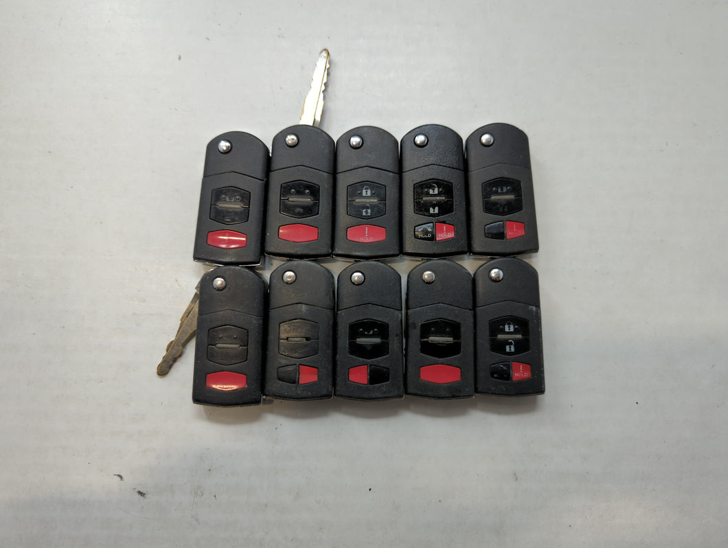 Lot of 10 Mazda Keyless Entry Remote Fob KPU41788 | BGBX1T478SKE12501