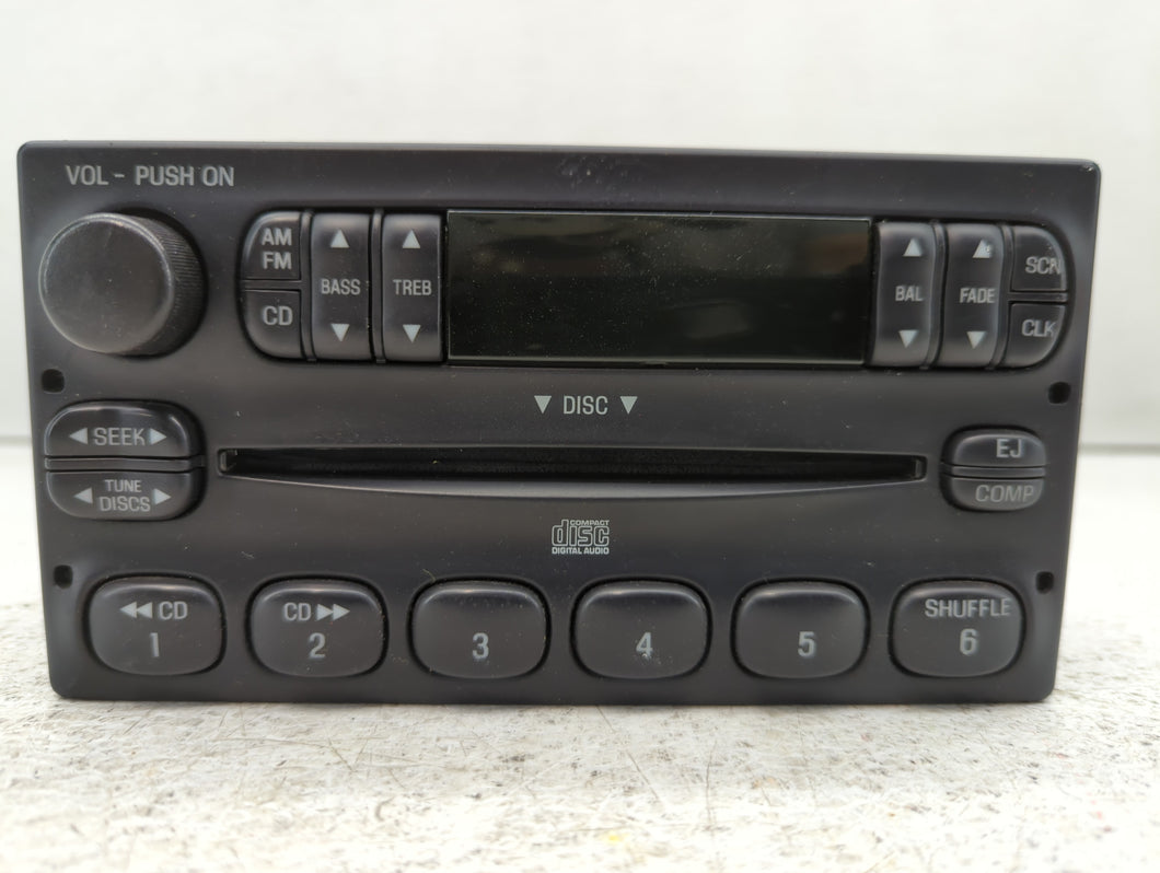 2002-2004 Ford Explorer Radio AM FM Cd Player Receiver Replacement P/N:4L2T-18C818-DA Fits 2002 2003 2004 OEM Used Auto Parts