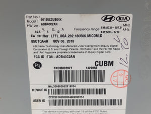 2018-2019 Hyundai Sonata Radio AM FM Cd Player Receiver Replacement P/N:96160C2UB04 Fits 2018 2019 OEM Used Auto Parts