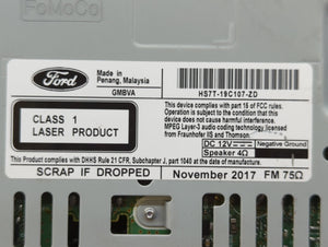 2017-2020 Ford Fusion Radio AM FM Cd Player Receiver Replacement P/N:HS7T-19C107-ZD Fits 2017 2018 2019 2020 OEM Used Auto Parts