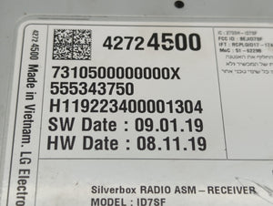 2020-2022 Chevrolet Spark Radio AM FM Cd Player Receiver Replacement P/N:42724500 Fits 2020 2021 2022 OEM Used Auto Parts