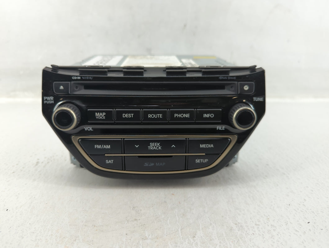 2014-2016 Hyundai Genesis Radio AM FM Cd Player Receiver Replacement P/N:96560-2M553YHG Fits 2014 2015 2016 OEM Used Auto Parts