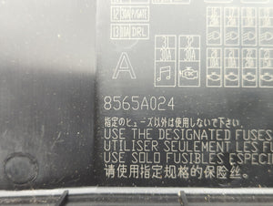 2009-2010 Mitsubishi Lancer Fusebox Fuse Box Panel Relay Module P/N:8565A024 Fits 2009 2010 OEM Used Auto Parts