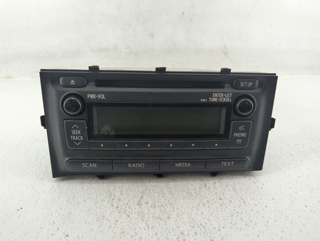 2012-2014 Toyota Prius Radio AM FM Cd Player Receiver Replacement P/N:86120-52D10 Fits 2012 2013 2014 OEM Used Auto Parts