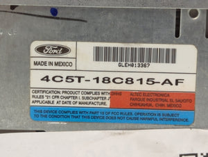 2003-2004 Lincoln Aviator Radio AM FM Cd Player Receiver Replacement P/N:4C5T-18C815-AF Fits 2003 2004 OEM Used Auto Parts