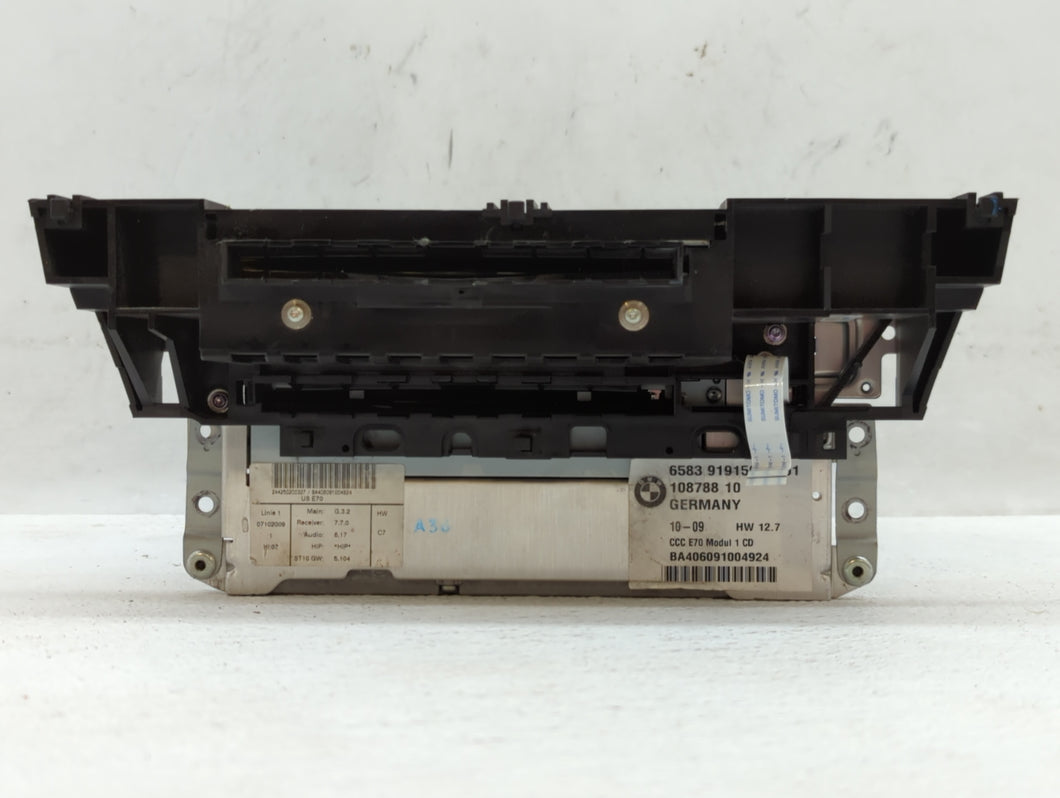 2007-2010 Bmw X5 Radio AM FM Cd Player Receiver Replacement P/N:6583 9191569-01 Fits 2007 2008 2009 2010 OEM Used Auto Parts