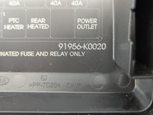 2020-2021 Kia Soul Fusebox Fuse Box Panel Relay Module P/N:91956-K0020 Fits 2020 2021 OEM Used Auto Parts