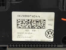 2015-2016 Volkswagen Gti Climate Control Module Temperature AC/Heater Replacement P/N:5GM907426A Fits 2015 2016 OEM Used Auto Parts