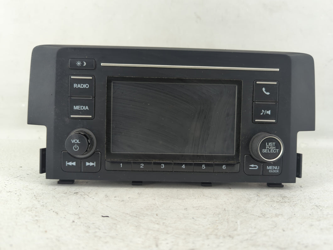 2018 Honda Civic Radio AM FM Cd Player Receiver Replacement P/N:39100-TBA-A21 Fits OEM Used Auto Parts