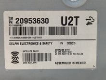 2008-2014 Cadillac Cts Radio AM FM Cd Player Receiver Replacement P/N:20953630 Fits 2008 2009 2010 2011 2012 2013 2014 OEM Used Auto Parts