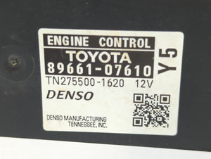 2005 Toyota Sienna PCM Engine Computer ECU ECM PCU OEM P/N:89661-07610 Fits OEM Used Auto Parts