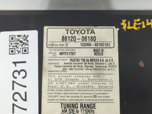 2007-2009 Toyota Camry Radio AM FM Cd Player Receiver Replacement P/N:86120-06180 Fits 2007 2008 2009 OEM Used Auto Parts