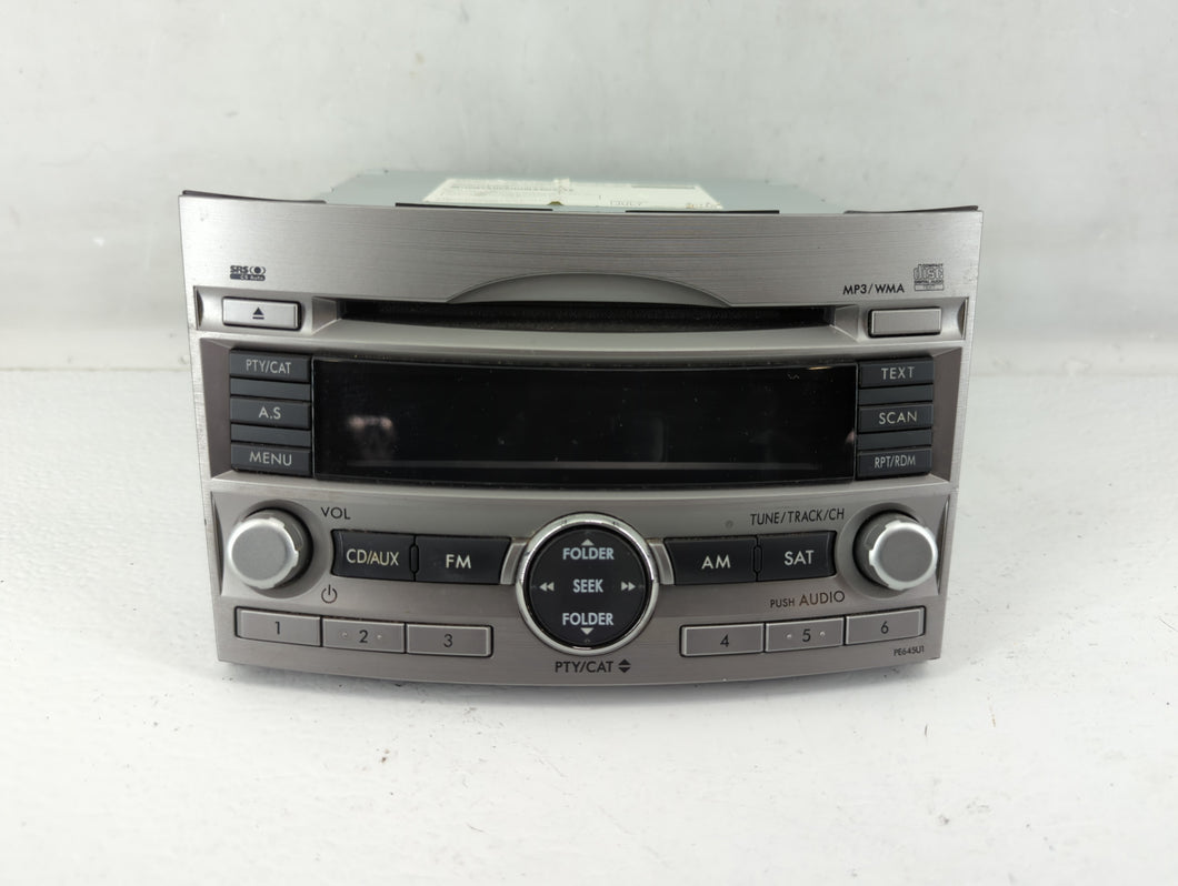 2010-2012 Subaru Legacy Radio AM FM Cd Player Receiver Replacement P/N:86201AJ64A Fits 2010 2011 2012 OEM Used Auto Parts