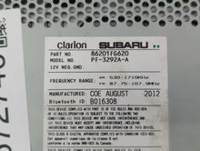 2011-2014 Subaru Impreza Radio AM FM Cd Player Receiver Replacement P/N:86201FG620 Fits 2011 2012 2013 2014 OEM Used Auto Parts