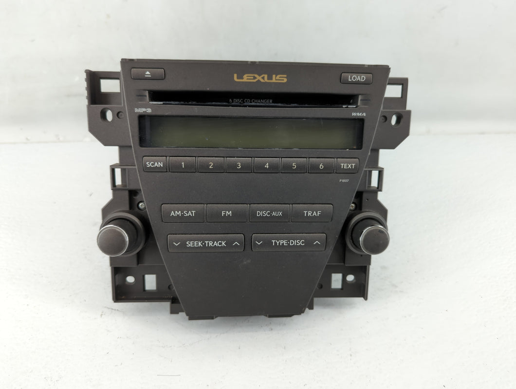 2007-2009 Lexus Es350 Radio AM FM Cd Player Receiver Replacement P/N:86120-33720 Fits 2007 2008 2009 OEM Used Auto Parts