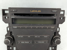 2007-2009 Lexus Es350 Radio AM FM Cd Player Receiver Replacement P/N:86120-33720 Fits 2007 2008 2009 OEM Used Auto Parts