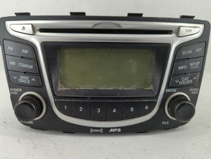 2012-2014 Hyundai Accent Radio AM FM Cd Player Receiver Replacement P/N:96170-1R1004X Fits 2012 2013 2014 OEM Used Auto Parts