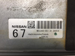 2013 Nissan Altima PCM Engine Computer ECU ECM PCU OEM P/N:MEC300-051 A1 2.5L AT Fits 2014 OEM Used Auto Parts - Oemusedautoparts1.com