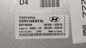 2011-2015 Hyundai Sonata PCM Engine Computer ECU ECM PCU OEM P/N:39155-2G911 39155-2G915 Fits 2011 2012 2013 2014 2015 OEM Used Auto Parts - Oemusedautoparts1.com