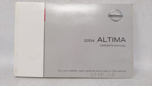 2004 Nissan Altima Owners Manual Book Guide OEM Used Auto Parts - Oemusedautoparts1.com