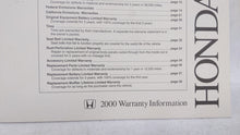 2000 Honda Accord Owners Manual Book Guide OEM Used Auto Parts - Oemusedautoparts1.com