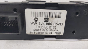 2006 Volkswagen Golf Master Power Window Switch Replacement Driver Side Left Fits OEM Used Auto Parts - Oemusedautoparts1.com