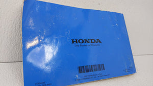 2007 Honda Accord Owners Manual Book Guide OEM Used Auto Parts - Oemusedautoparts1.com