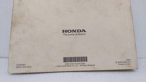 2003 Honda Accord Owners Manual Book Guide OEM Used Auto Parts - Oemusedautoparts1.com