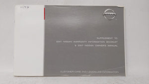 2007 Nissan Maxima Owners Manual Book Guide OEM Used Auto Parts - Oemusedautoparts1.com