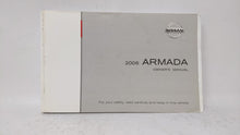 2006 Nissan Armada Owners Manual Book Guide OEM Used Auto Parts - Oemusedautoparts1.com